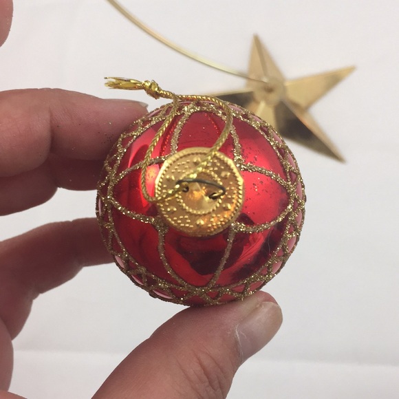 Vintage GKI/Bethlehem Glass Egg shaped embellished Christmas Ornament - Picture 7 of 8